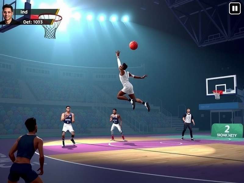 Dunk Champion India gameplay screenshot showing basketball action